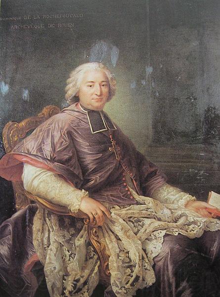 Francois-Hubert Drouais Portrait of Cardinal de la Rochefoucauld France oil painting art
